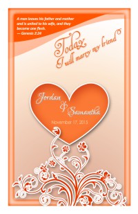 Wedding Program Cover Template 9C - Version 1